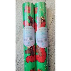 LAST ONE AFRO UNICORN Wrapping paper 150 sq ft C…